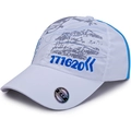 Casquette de baseball blanche à séchage rapide pour enfant avec bande bleue - Blanc
