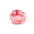 Pink drawstring makeup bag with flamingo patterns and inner transparent zipper pocket - L (60-75cm) with Ice Packs / Flamingo