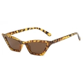 Gafas de sol retro ojo de gato para mujer con montura de leopardo y lentes de color marrón - Montura de Carey Lente Té