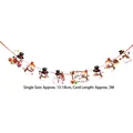 Detail of cartoon snowman paper banners with Merry Christmas signs and scarves - Z3-Black Hat Red Scarf Snowman Style