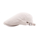 Béret en maille beige respirante avec boucle métallique réglable pour l'extérieur - Blanc Cassé