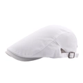 Casquette blanche en mesh respirant avec boucle métallique pour protection solaire d'été - Blanc