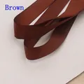 Cinturón de novia con pedrería y cinta de raso marrón oscuro lisa para vestidos de boda - Marrón