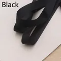 Elegante cinturón de novia con cinta negra de alta calidad y textura de grosgrain - Negro