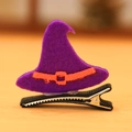 Fermaglio per capelli con cappello da mago in feltro viola per accessori di Halloween - Cappello da Strega