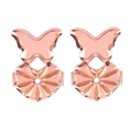 Elegant rose gold butterfly earring lifters for secure lobe support and comfort - Bow / Rose Gold