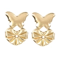 Pair of Magic Bax golden butterfly earring lifters for firm earlobe support and lifting - Bow / Gold