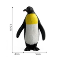 Solid penguin animal model toy with dimensions 7.5cm height and lifelike details - Emperor Penguin (PL127-438)