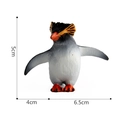 Realistic rockhopper penguin model figurine with yellow crest and 6.5cm width dimension - Macaroni Penguin (PL127-436)