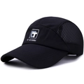 Atmungsaktive Mesh-Baseballkappe für Outdoor-Sport mit GT-Logo in Schwarz - Verstellbar / Schwarz