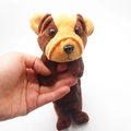 Trousse peluche chien marron et kaki avec design animal 3D mignon pour enfants - Shar Pei
