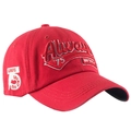 Détail de la casquette rouge en coton avec broderie 3D Always 75 New York - Réglable / Rouge