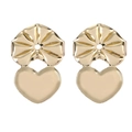 Elevadores de pendientes dorados en forma de corazón con diseño radial para soporte seguro - Corazón Dividido / Dorado