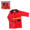 Children's red firefighter costume jacket with reflective strips and fire brigade packaging - Firefighter Jacket Only