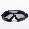 X400 outdoor sports goggles with matte black frame and grey UV400 protection lenses - Gray