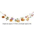Detail view of cartoon Christmas banner with festive socks, reindeer and snowman motifs - Z5-Mixed Christmas Elements Style