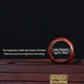 Polished dark redwood minimalist ring showing 18mm, 19mm, and 20mm inner diameter sizes - Blood Sandalwood / Inner Diameter 21-22mm