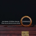 Golden brown wooden ring with natural silk grain, available in 18mm, 19mm, 20mm sizes - Dalbergia Bariensis / Inner Diameter 21-22mm