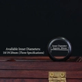 Minimalist black wooden ring with smooth polished finish in 18mm 19mm 20mm sizes - Ebony / Inner Diameter 21-22mm