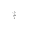 Silver medical caduceus serpent staff pin badge for fashion shirts and suits - Silver