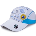 Cappellino a rete per bambini ad asciugatura rapida in bianco e blu sportivo - Bianco