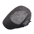 Gorra ivy gris oscuro para hombre con relieve floral y visera corta integrada - Negro