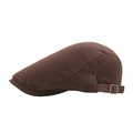 Breathable dark brown mesh ivy cap with adjustable metal buckle for outdoor sun protection - Coffee
