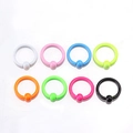 Set of eight colorful neon captive bead rings for nose and ear piercings on white background - Mixed 8Pcs Set (Universal Ring)