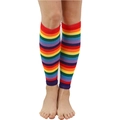 Scaldamuscoli a righe arcobaleno in maglia per cosplay e protezione solare di tendenza - Scaldamuscoli / Strisce Arcobaleno