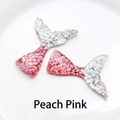 Detail of peach red glitter mermaid tail accessories for DIY jewelry and crafts - Rose Pink