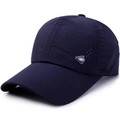 Berretto da baseball blu scuro traspirante ad asciugatura rapida con fori laser e mesh - Blu Notte