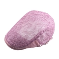 Gorra de sol para mujer rosa púrpura de gasa texturizada con hebilla ajustable - Morado