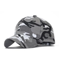 Cappellino da baseball classico mimetico urbano con visiera curva per lo sport e l'aria aperta - Regolabile / Mimetico Urbano Nero Bianco Grigio (Stile 1)