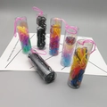 Élastiques à cheveux jetables noirs et colorés pour enfants dans un seau portable - Mélange Aléatoire