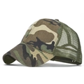 Camouflage-Mesh-Baseballkappe mit atmungsaktivem Design für Outdoor-Sport und Sonnenschutz - Dschungel Armeegrün Tarnung Netz Stil (2)
