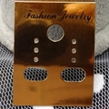 Golden paper jewelry display card with 6 earring holes and Fashion Jewelry print - Gold 1000Pcs