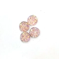 Close-up of 8mm pink round resin rhinestones with sparkling starry texture for DIY jewelry - Champagne Pink (24)