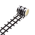 DIY black and white railroad track washi tape sticker for creative car road play scenarios - Railway Tape