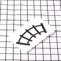 DIY railway track tape sticker with black fan-shaped curved pattern for toy cars - Railway Curve