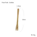 Forchetta da dessert dorata in acciaio inox 304 con dimensioni di 14 cm di lunghezza - Forchetta per Torta Oro Opaco