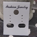 Cartoncini bianchi per orecchini con stampa Fashion Jewelry e sei fori per esposizione - Bianco 1000 Pz