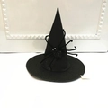 Taille unique / Chapeau de sorcière araignée noir en non-tissé