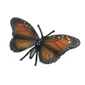 Realistic orange Monarch butterfly toy model with detailed black veins and white spots - Colorful Butterfly