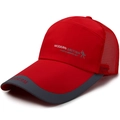 Cappellino da sole rosso a rete con asciugatura rapida e scritta Modern British sportiva - Regolabile / Rosso