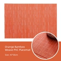 Orange bamboo weave textured PVC placemat for dining tables, size 45x30cm - Orange Yellow Bamboo Texture