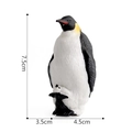 Realistic solid emperor penguin with chick model figure, height 7.5cm, educational toy - Emperor Penguin with Chick (PL127-574)