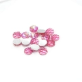 Cabochon tondi in resina rosa a scaglie di pesce 6mm con lucentezza cangiante AB - Rosa Iridescente (6-6MM)