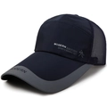 Berretto da baseball in mesh traspirante blu scuro e grigio con ricamo Modern British - Regolabile / Blu