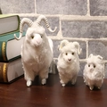 Three-piece set of realistic white goat figurines in small, medium, and large sizes - Medium Sheep / White