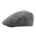Berretto classico grigio a spina di pesce da uomo in lana tweed stile inglese - Taglia Unica(58cm) / Grigio